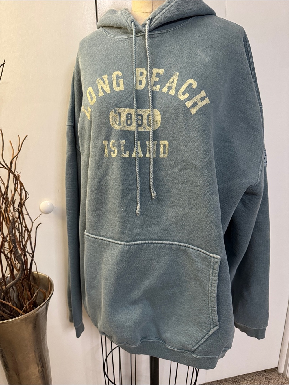 Long Beach Island Washed Seafoam Pullover Hoodie